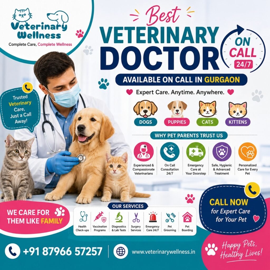 Best Veterinary Doctor On Call 24/7 in Gurgaon: Expert Care. Anytime. Anywhere.