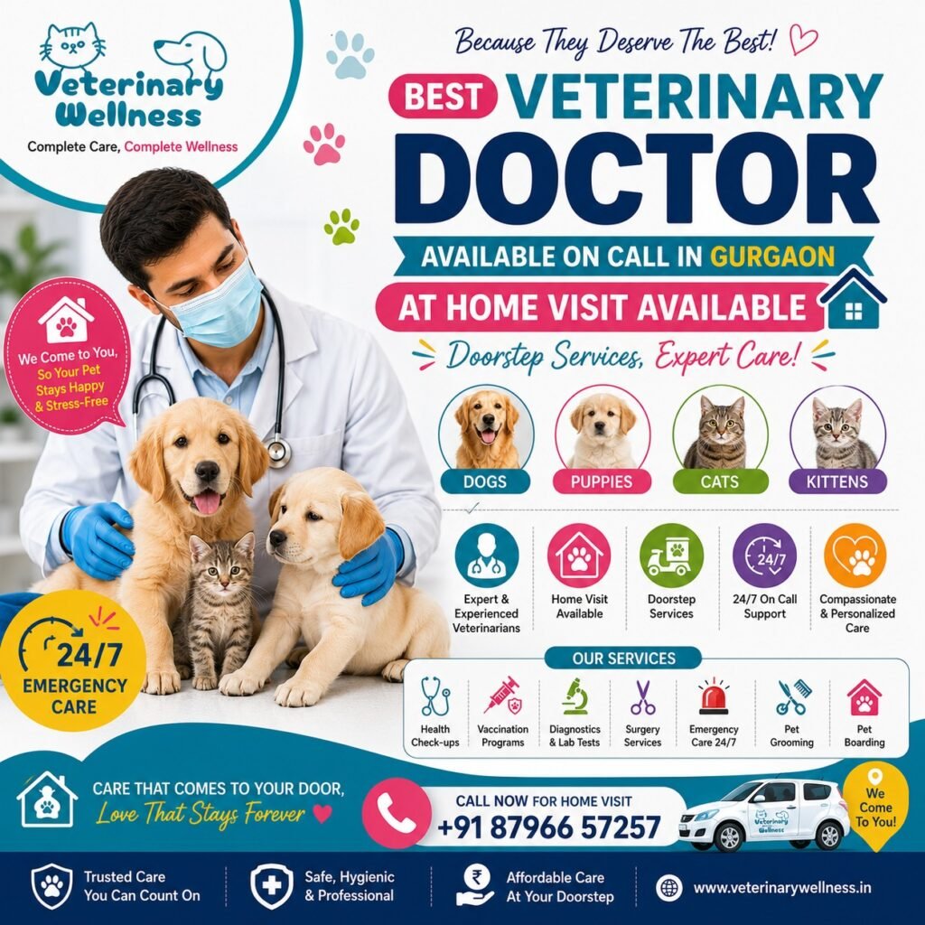 At Home Visit Veterinary Doctor Available in Gurgaon: