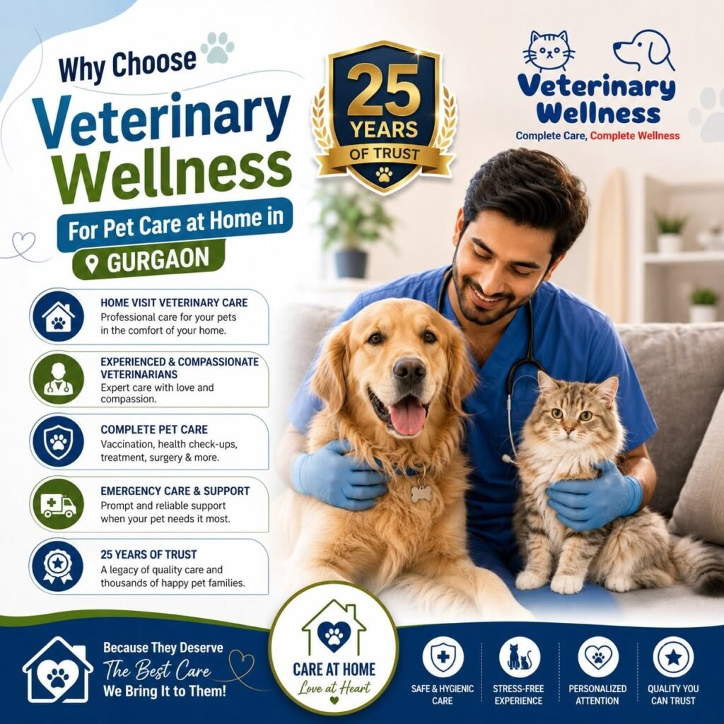 Why Choose Veterinary Wellness for Pet Care at Home in Gurgaon?