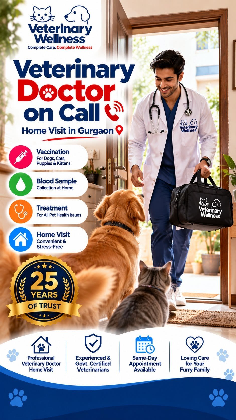 Veterinary Doctor on Call and Home Visit in Gurgaon